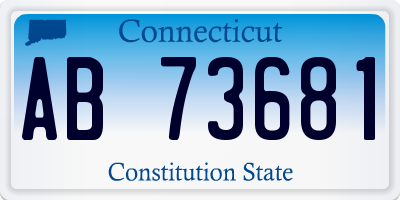 CT license plate AB73681