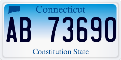 CT license plate AB73690
