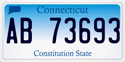 CT license plate AB73693