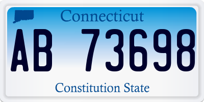 CT license plate AB73698