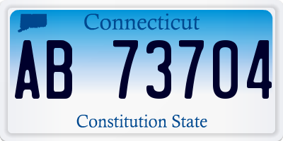 CT license plate AB73704