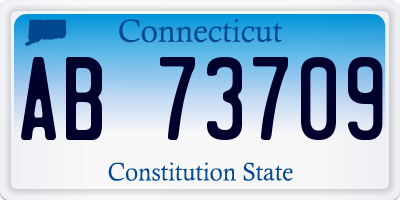 CT license plate AB73709