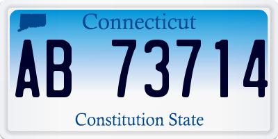 CT license plate AB73714
