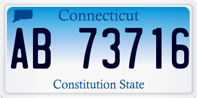 CT license plate AB73716