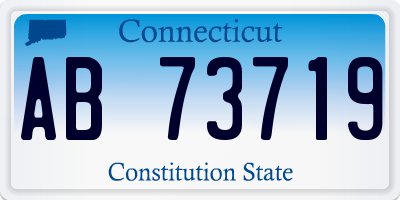 CT license plate AB73719