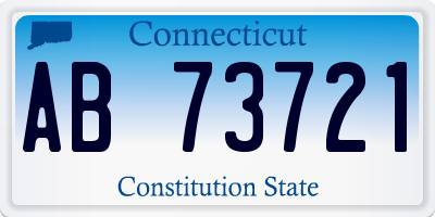 CT license plate AB73721