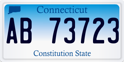 CT license plate AB73723