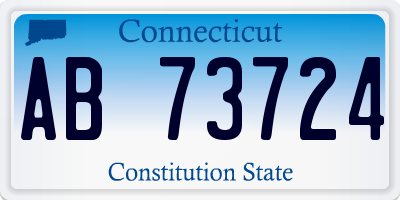 CT license plate AB73724