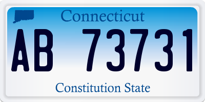 CT license plate AB73731