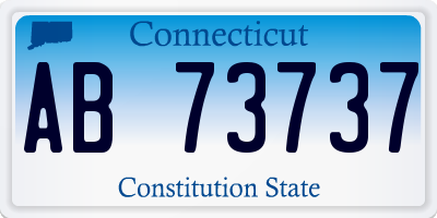 CT license plate AB73737