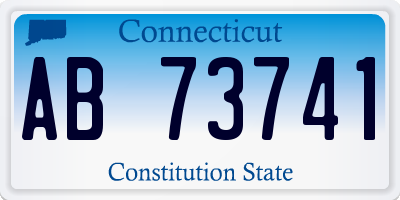 CT license plate AB73741