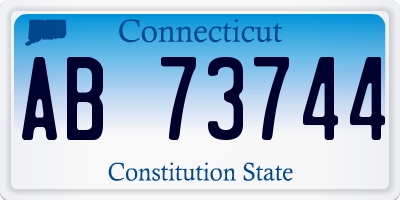 CT license plate AB73744