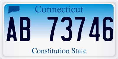 CT license plate AB73746