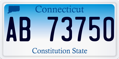 CT license plate AB73750