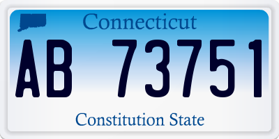 CT license plate AB73751
