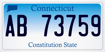 CT license plate AB73759
