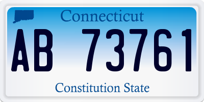 CT license plate AB73761