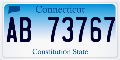 CT license plate AB73767