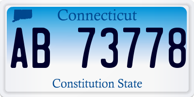 CT license plate AB73778