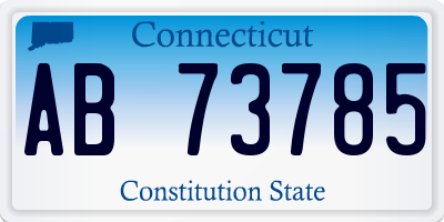 CT license plate AB73785