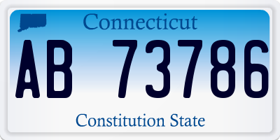 CT license plate AB73786