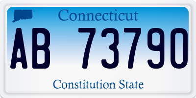 CT license plate AB73790