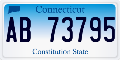 CT license plate AB73795