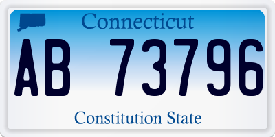 CT license plate AB73796