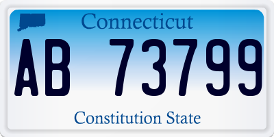 CT license plate AB73799
