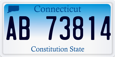 CT license plate AB73814