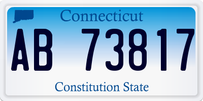 CT license plate AB73817