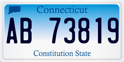 CT license plate AB73819