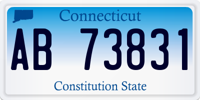 CT license plate AB73831