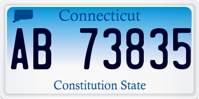 CT license plate AB73835