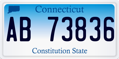 CT license plate AB73836