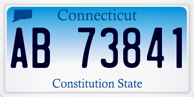 CT license plate AB73841