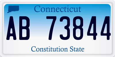 CT license plate AB73844