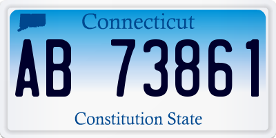 CT license plate AB73861