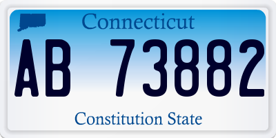 CT license plate AB73882