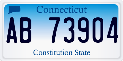 CT license plate AB73904