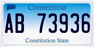 CT license plate AB73936