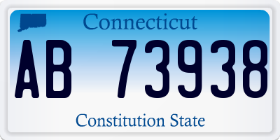 CT license plate AB73938