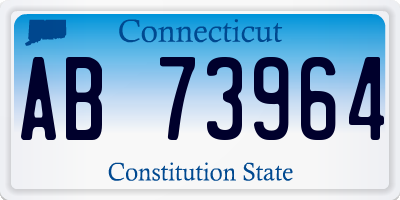 CT license plate AB73964