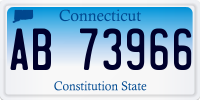 CT license plate AB73966