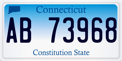 CT license plate AB73968