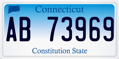 CT license plate AB73969