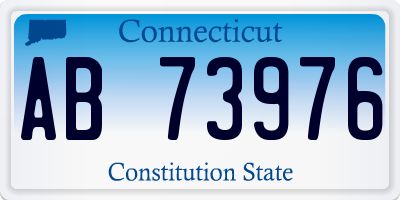 CT license plate AB73976