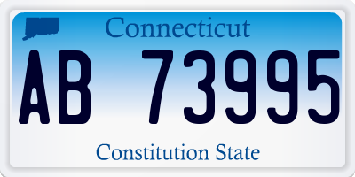 CT license plate AB73995