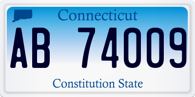 CT license plate AB74009