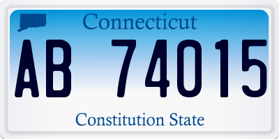 CT license plate AB74015